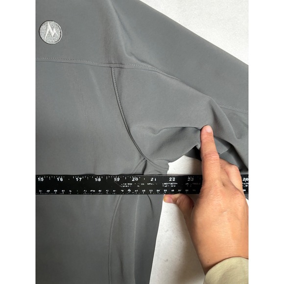 Marmot Mens Softshell Jacket Gray Fleece Lined Full Zip Outdoor Coat Size Medium - Picture 12 of 14